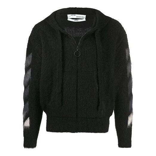 

Толстовка back printing hooded knit jacket black Off-White, черный