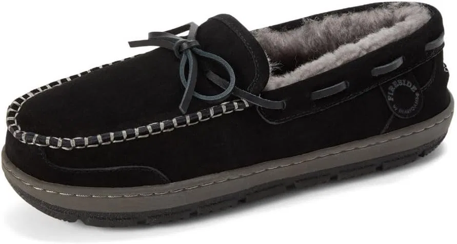 Тапочки мужские из натуральной овчины Dearfoams, черный Fireside by Dearfoams