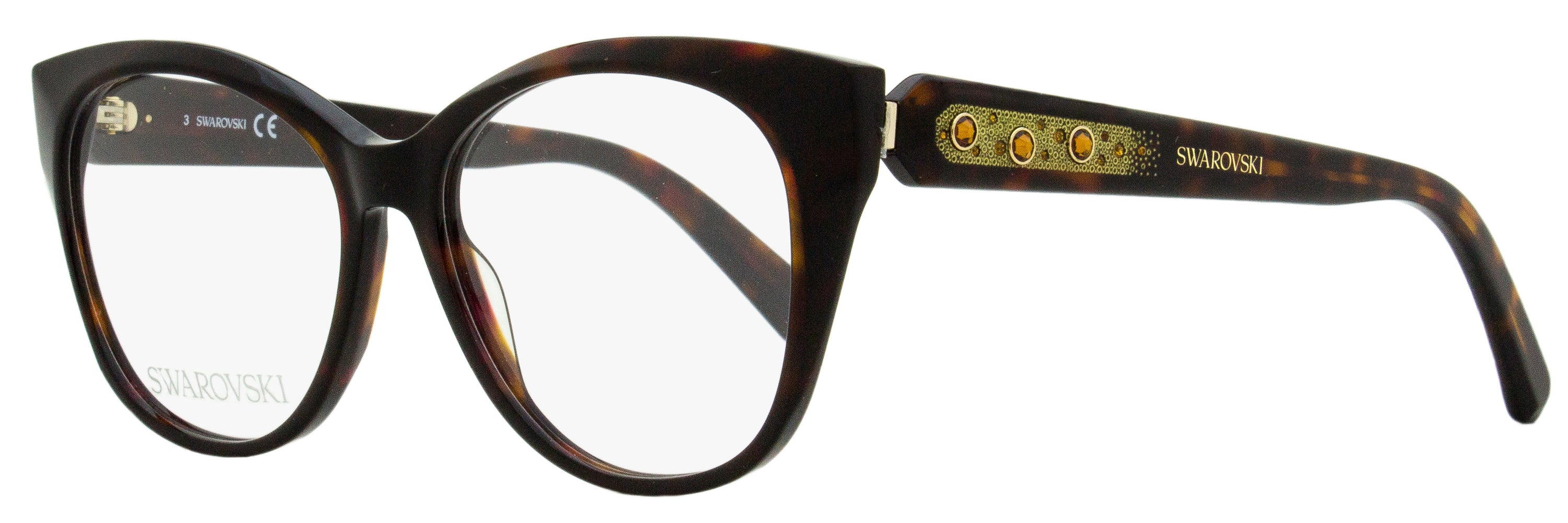 

Женские овальные очки Swarovski SK5469 052 Dark Havana 53 мм
