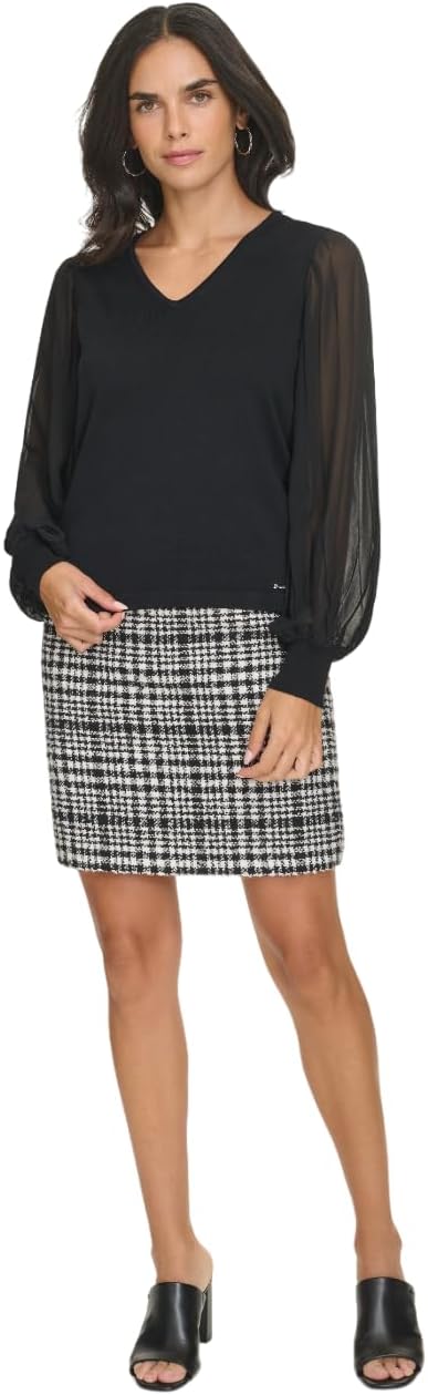 

Женская блузка без рукавов Calvin Klein с высоким воротом, Black