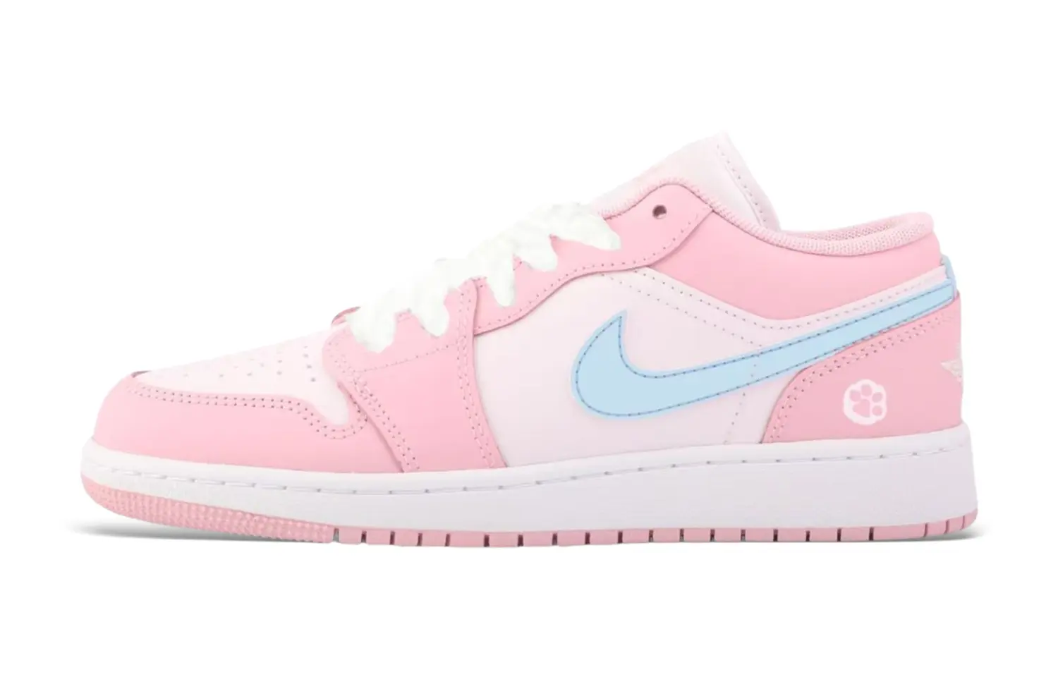 Jordan Air 1 Drippy Peach Claw Abrasion Resistant Low top детские баскетбольные кроссовки Pink White для подростков — фото 3