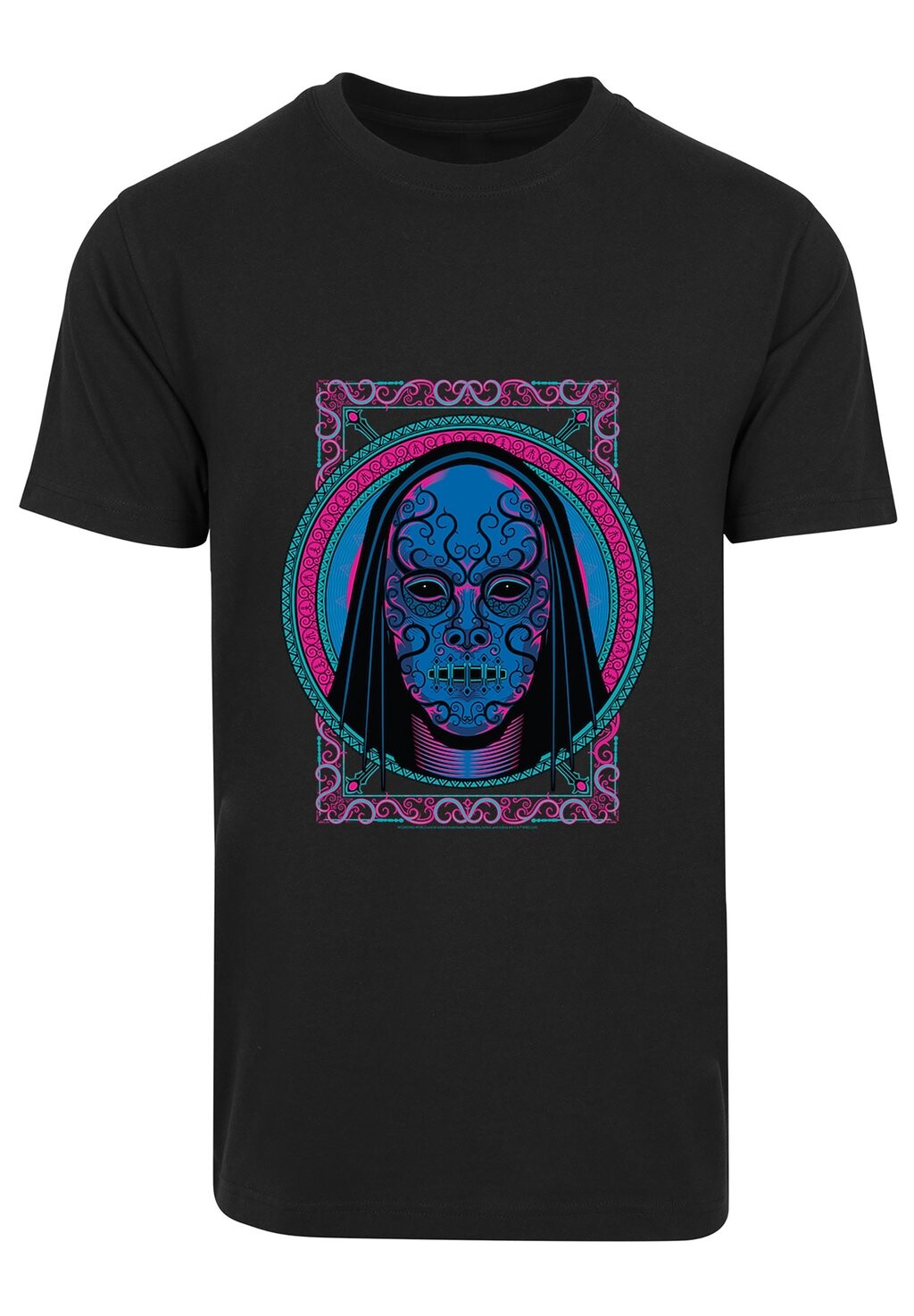 

Футболка с принтом HARRY POTTER NEON TODESSER MASKE FILM MOVIE TV COMIC F4NT4STIC, черный
