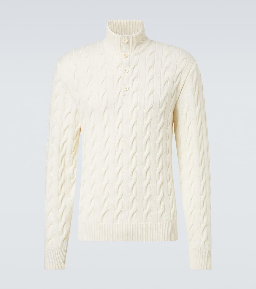 

Кашемировый свитер с рельефной вязкой Ralph Lauren Purple Label, Classic Cream