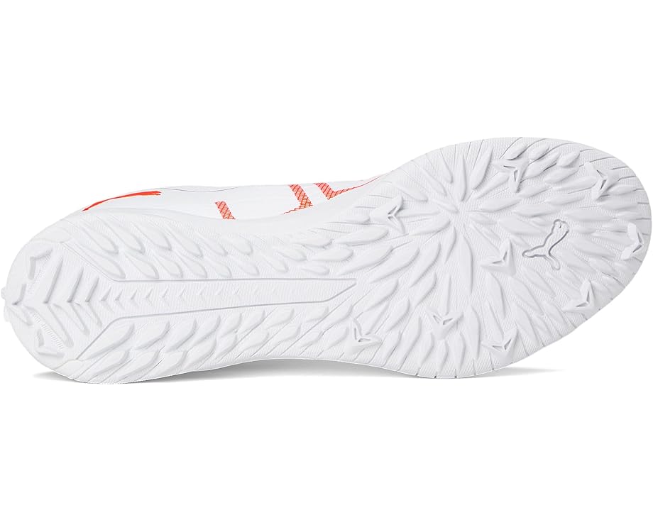 Кроссовки PUMA Ultra 5 Play Turf Trainer Soccer Cleats, цвет Puma White-Puma Black-Glowing Red — фото 3