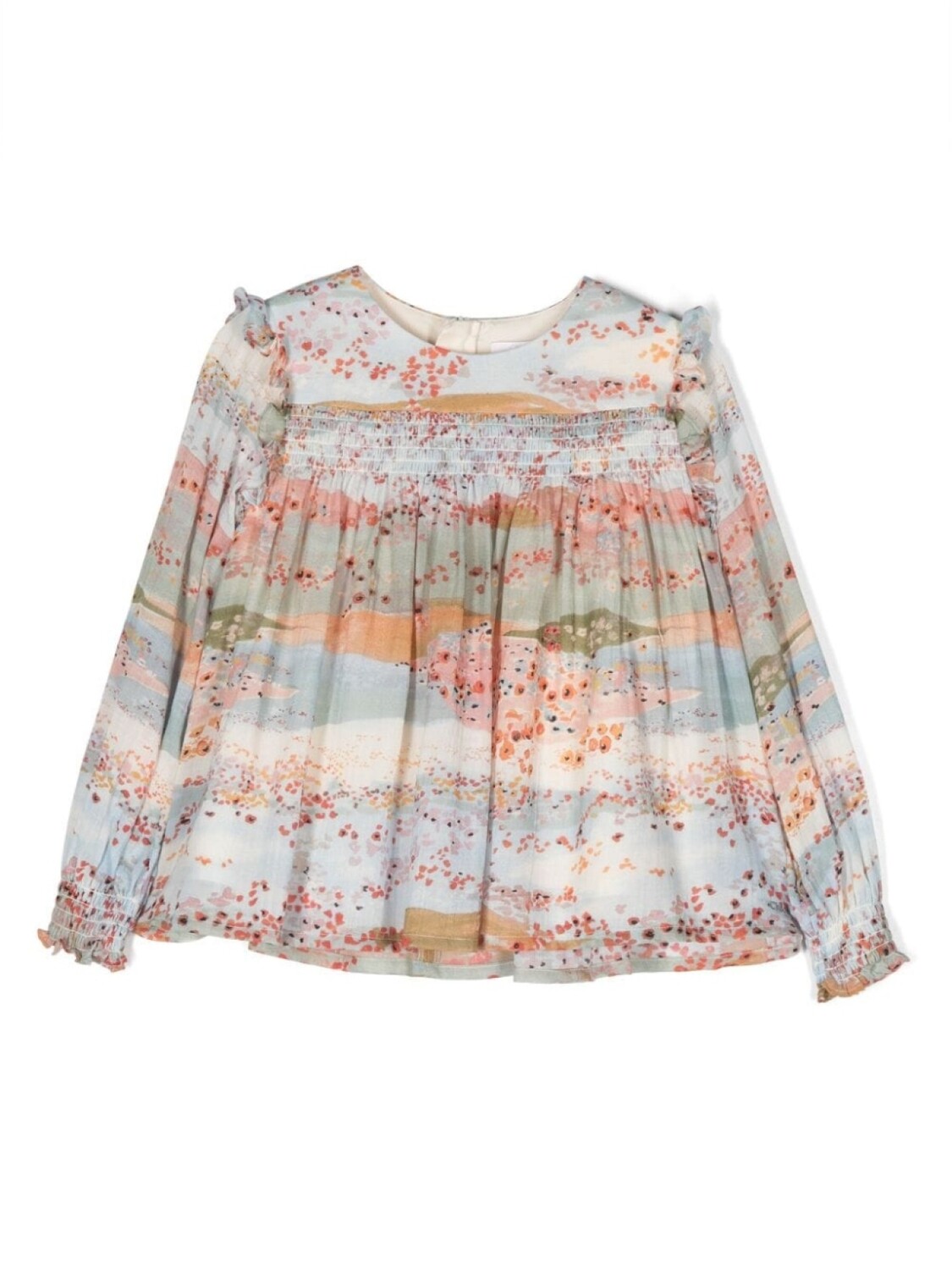 

Chloé Kids блузка Ceremony с графичным принтом, синий