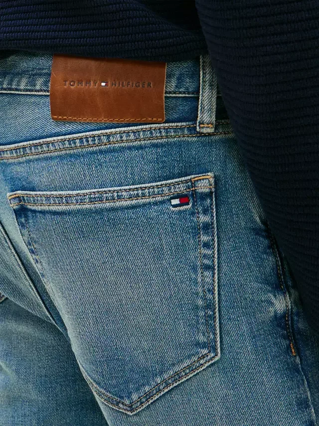 Джинсы прямого кроя Denton, синие, средней длины Tommy Hilfiger — фото 4