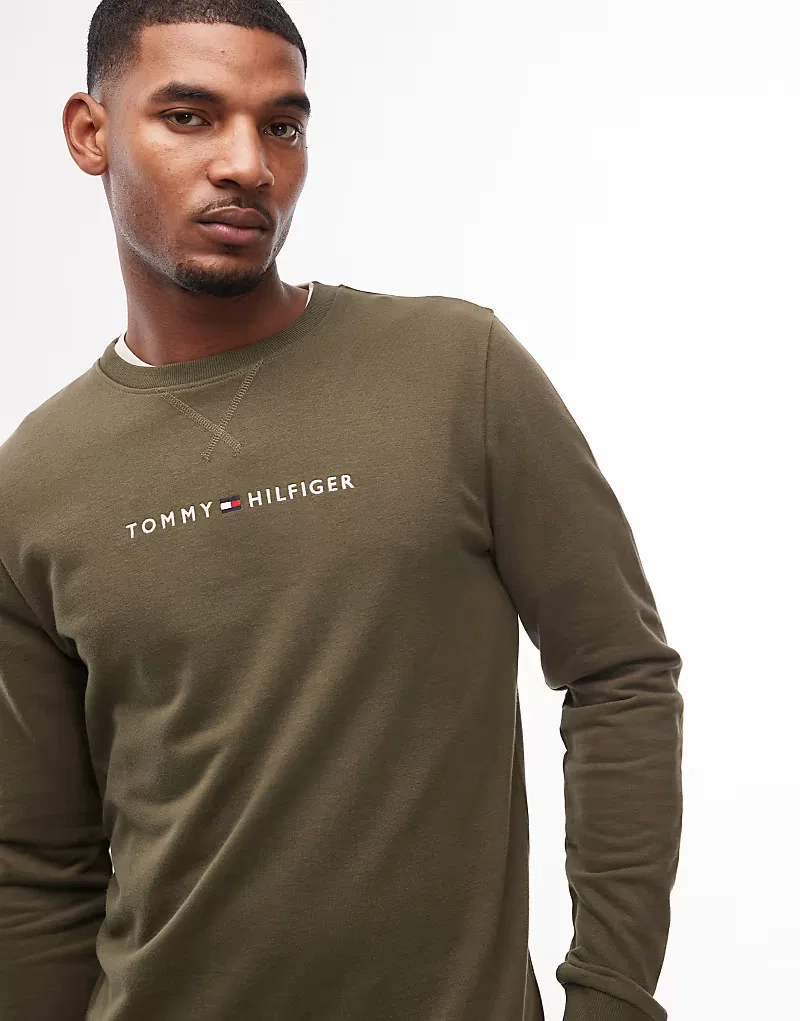 Футболка с длинными рукавами для дома Tommy Hilfiger, хаки — фото 3