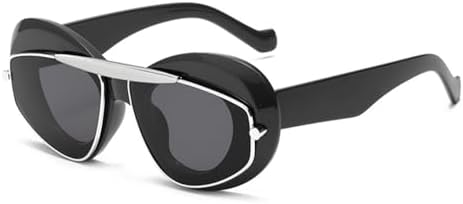 

Солнцезащитные очки 2027 года для женщин, солнцезащитные очки для мужчин в винтажном панк-стиле, с металлическим покрытием, изогнутые линзы, защита от УФ-излучения UV400 MTZJH, C2