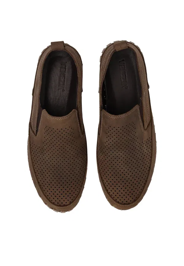 Мокасины slip-ons Venezia, цвет тауп — фото 4