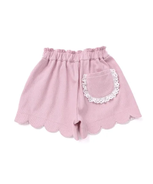 Штаны с scallop shorts coeur a coeur розовые — фото 3
