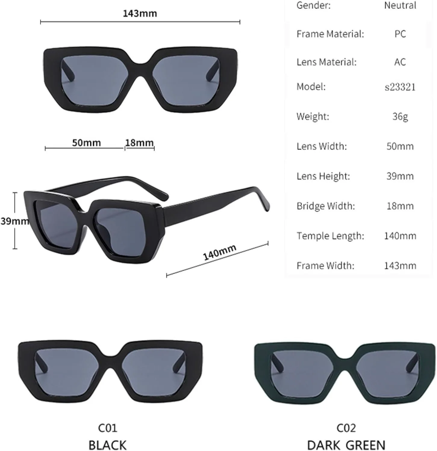 

Классические солнцезащитные очки в толстой оправе в стиле ретро, ​​модные, с индивидуальным дизайном, минималистичные, с защитой от УФ-излучения TVTBBVV, Blue