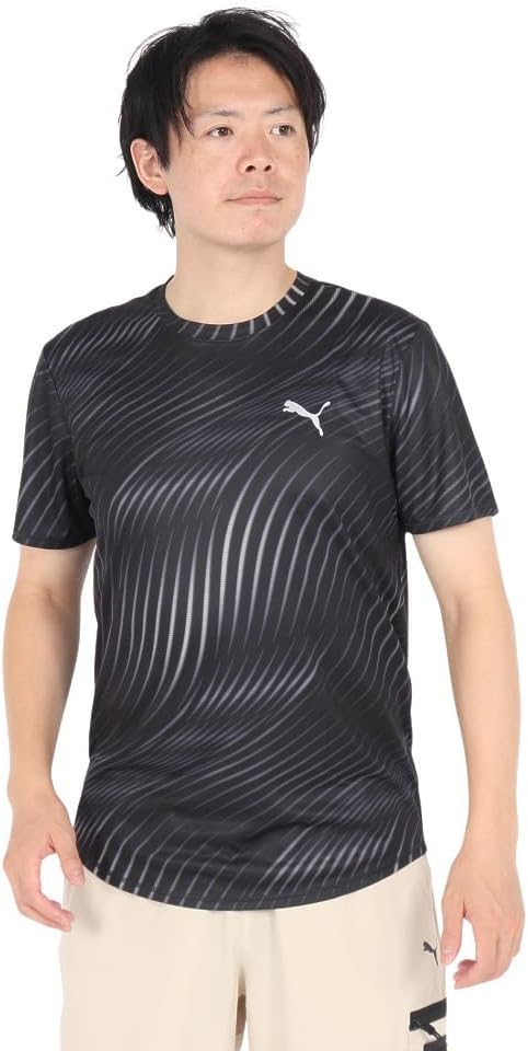 

Мужская спортивная футболка PUMA RUN FAVORITE AOP SS (524549), черный