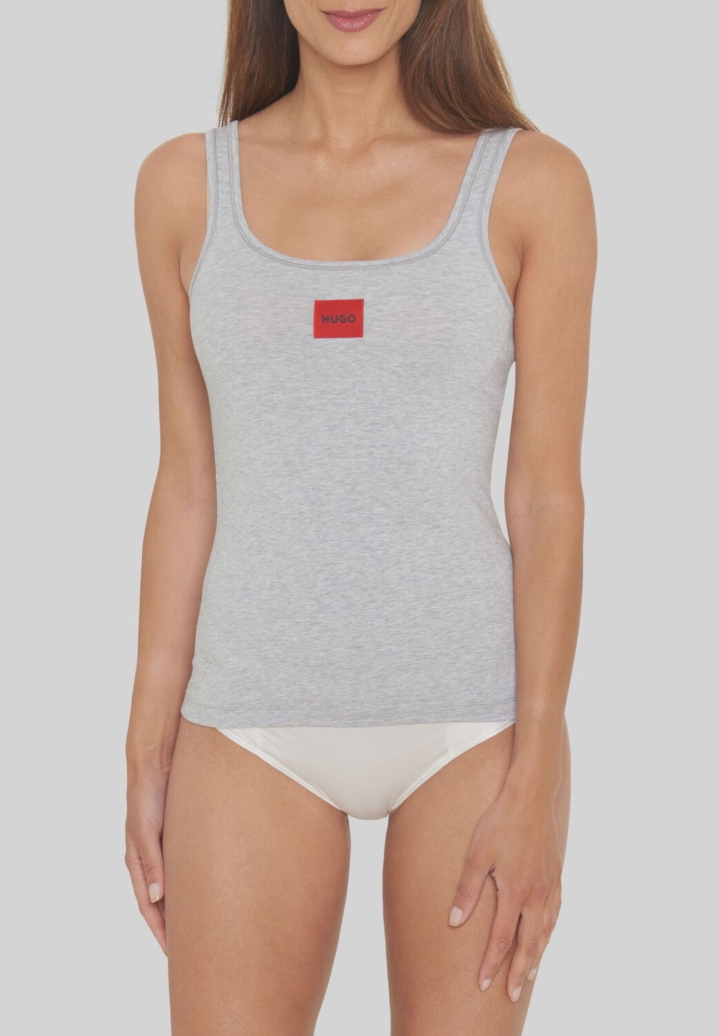 

Женский жилет с круглым вырезом и логотипом Red Label HUGO, цвет Medium Grey