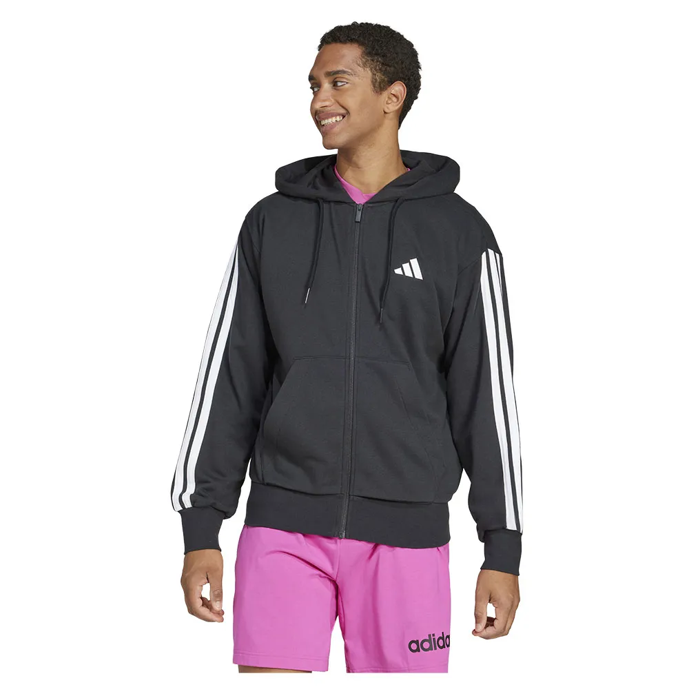 

Толстовка adidas Essentials 3 Stripes French Terry full zip, черный