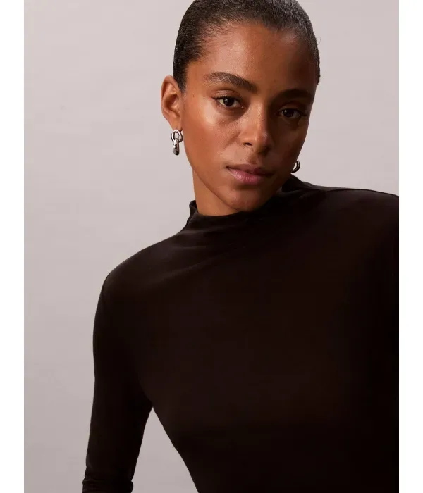 Полуводолазка slim fit Calvin Klein, черный — фото 4