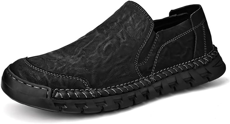 

Мужские лоферы Mecolop, повседневные кожаные туфли без шнурков, легкие и ходьбы, черный