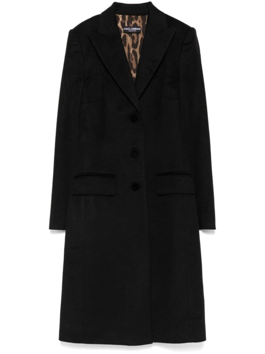 

Однобортное пальто Dolce & Gabbana, черный