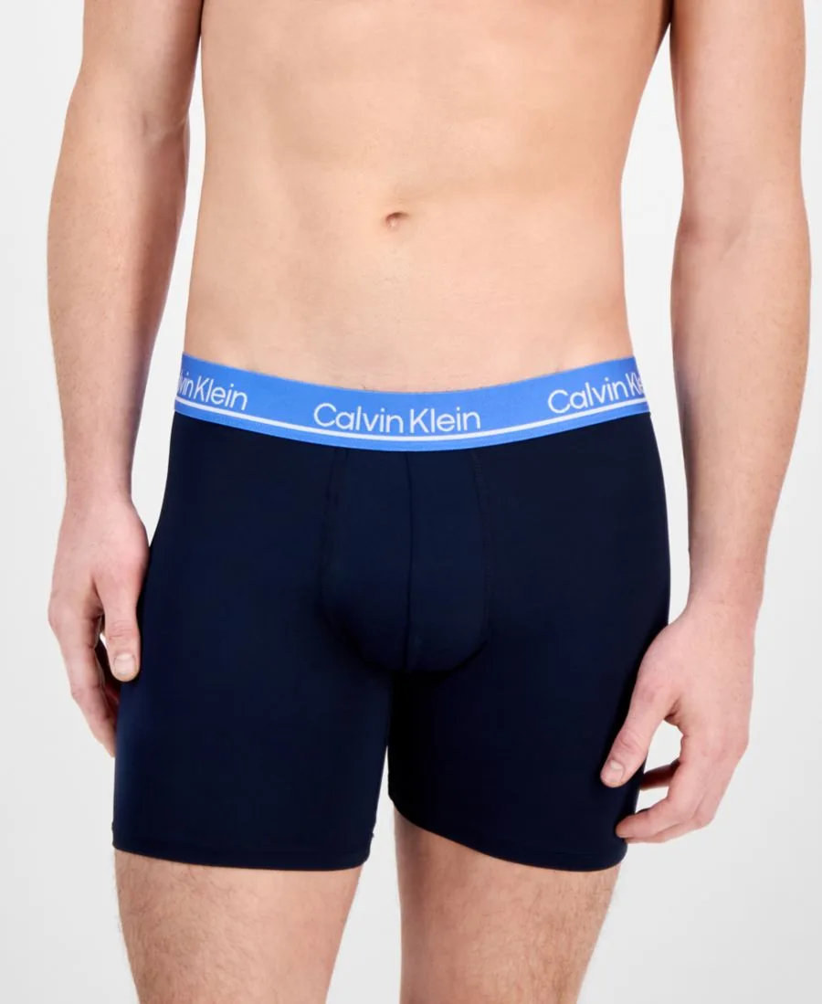 Calvin Klein Мужские боксеры из микрофибры с влагоотводящими свойствами, комплект из 3 штук — фото 2