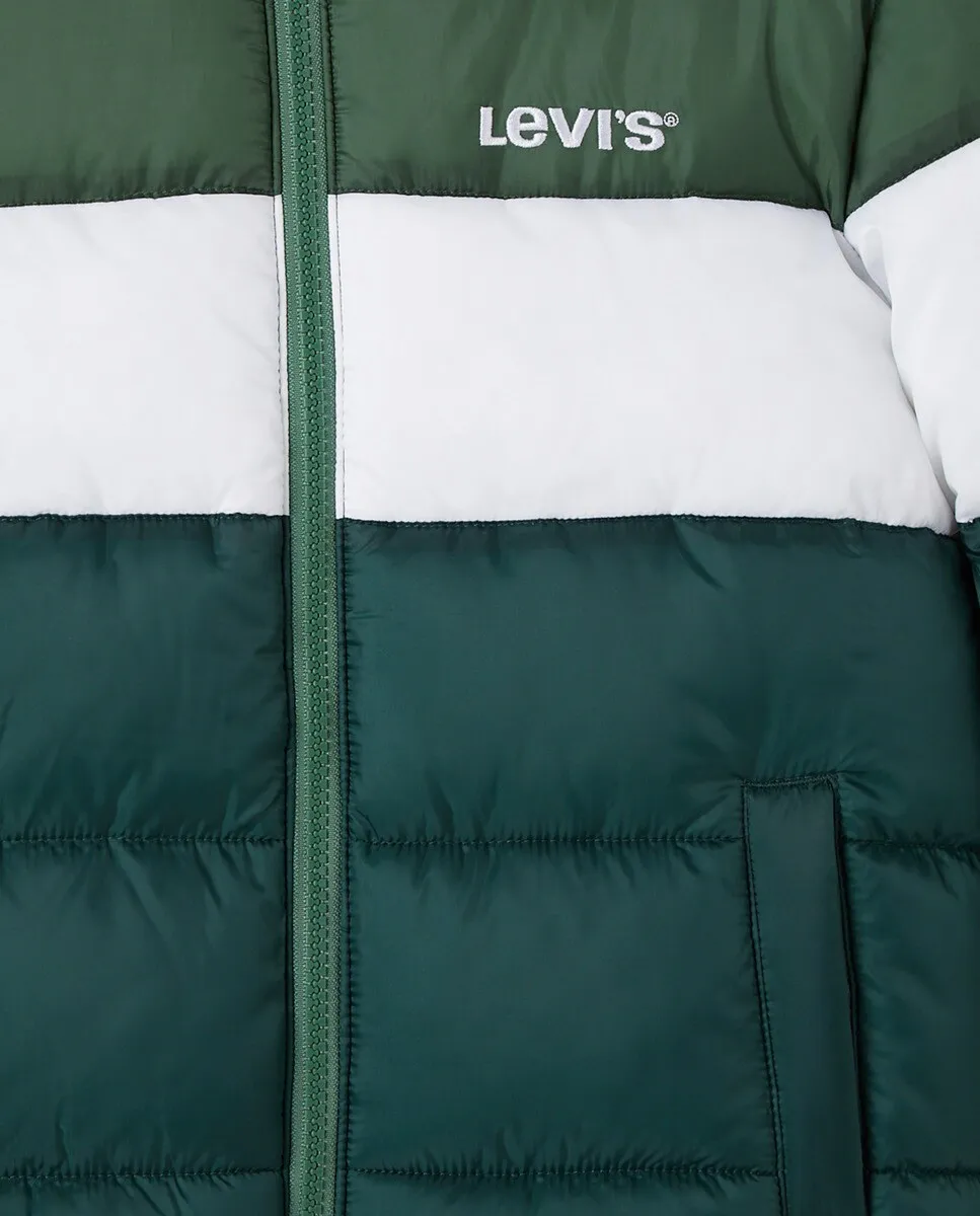 

Стеганая куртка для мальчика в стиле колор-блок Levi's, зеленый