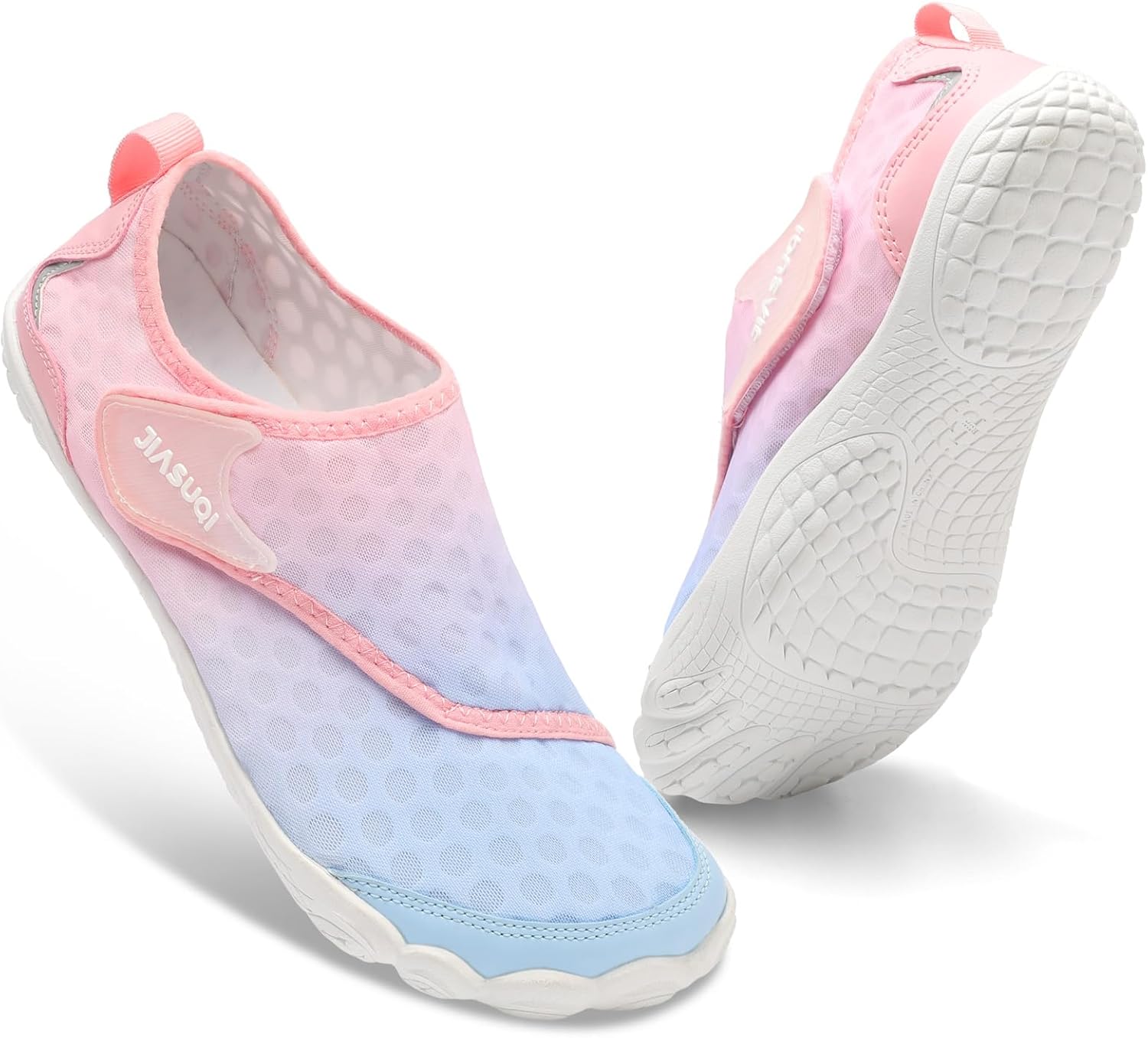 

Водные тапочки JIASUQI для женщин и мужчин, босоножки для плавания и пляжа, быстро сохнущие водные сандалии для взрослых, синий/розовый