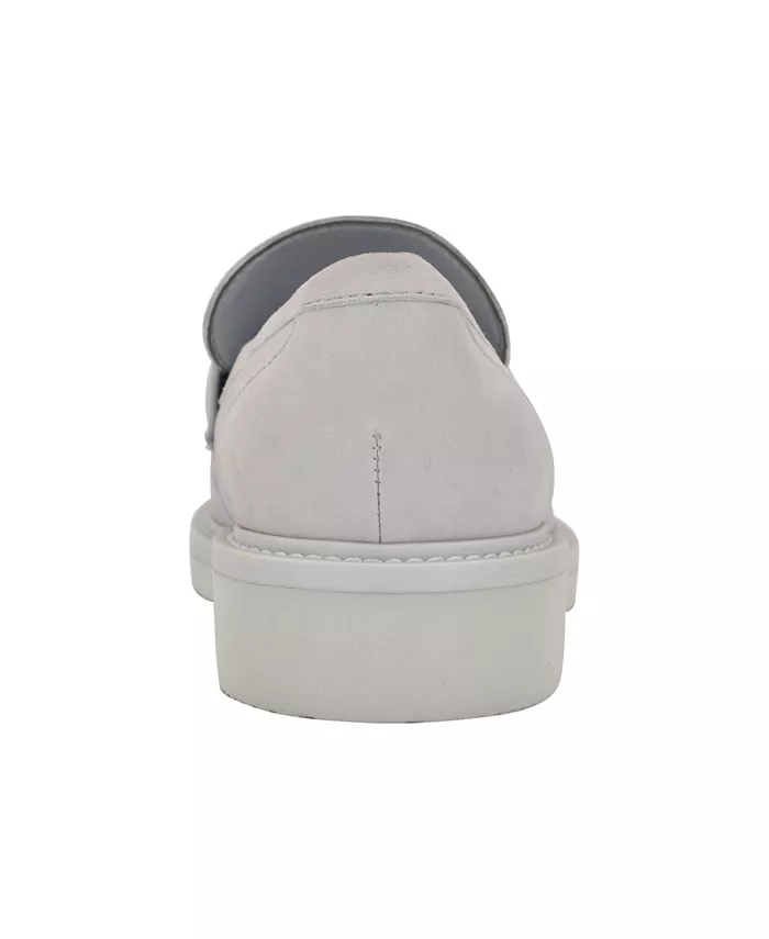 Женские лоферы Shuttle Logo Hardware с круглым носком GUESS, серый — фото 3