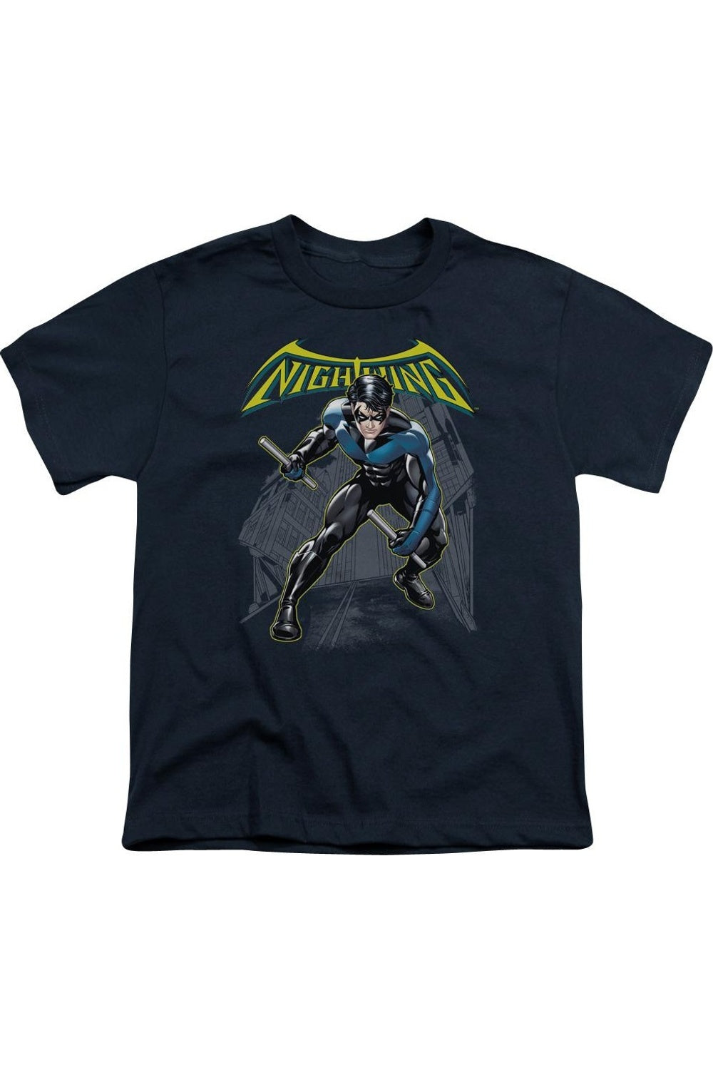 

Футболка для мальчиков Batman Nightwing с короткими рукавами Gildan, темно-синий