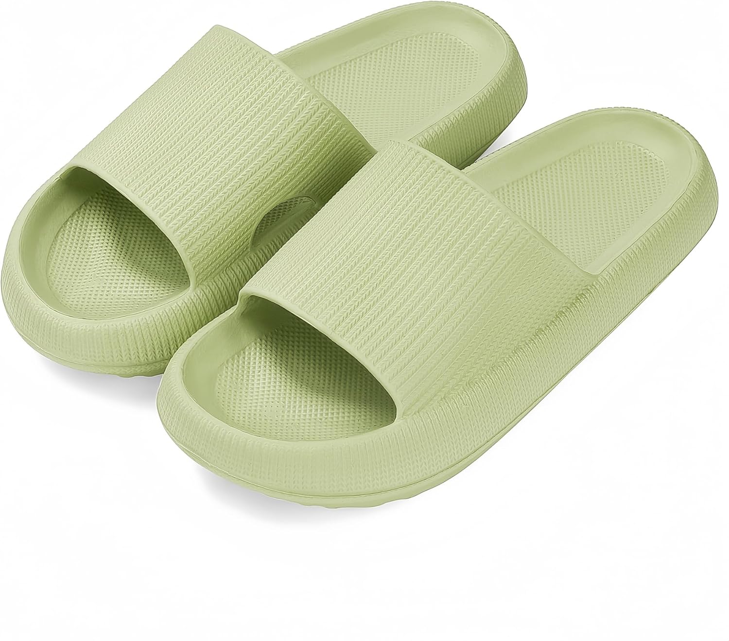 

Шлепацы для женщин и мужчин, подушка, тапочки, шлепанцы для душа, домашние шлепанцы, быстросохнущие, с нескользящей толстой пеной Vonmay, зеленый