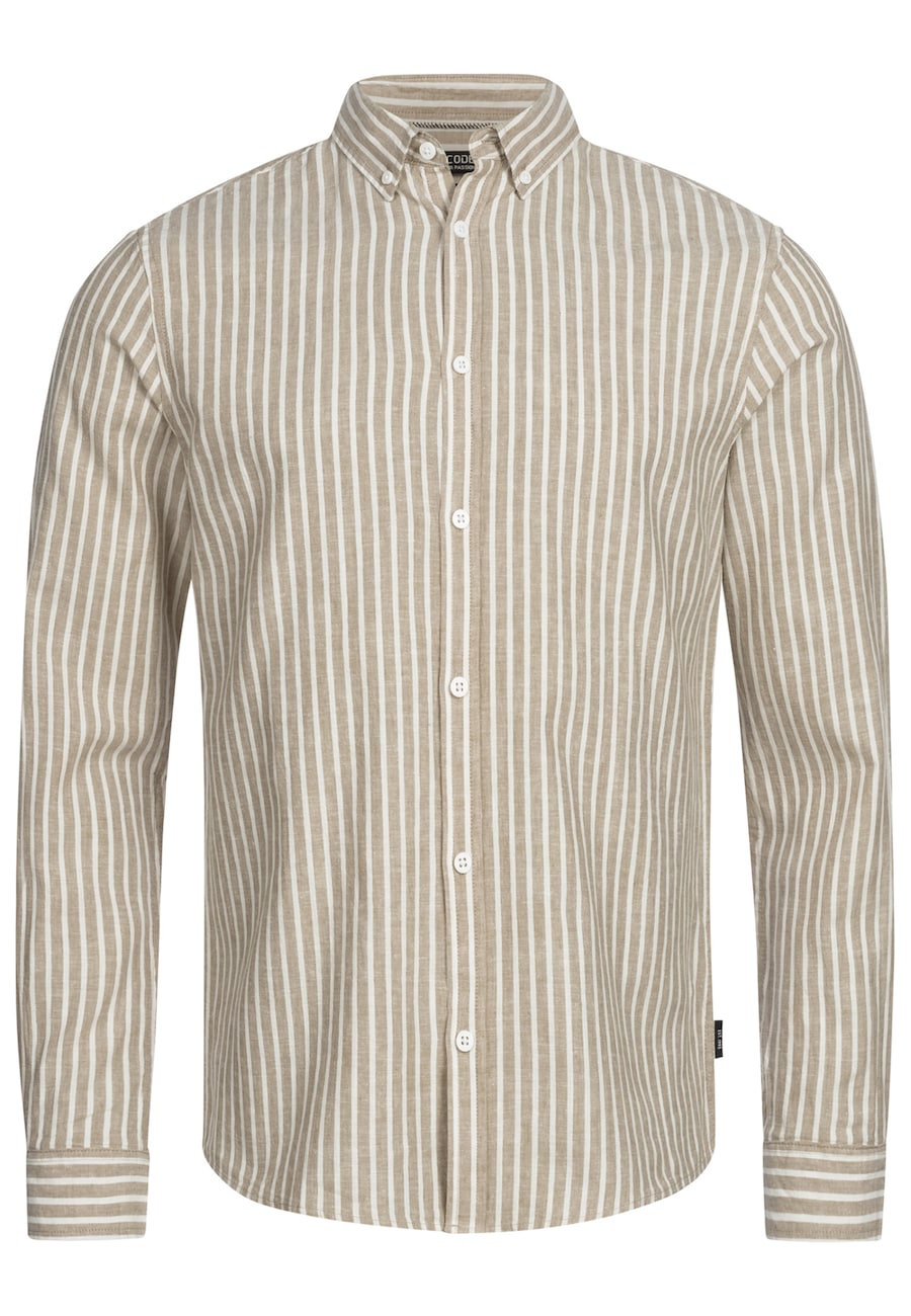 

Рубашка на пуговицах классического кроя INDICODE JEANS Brayden, бежевый