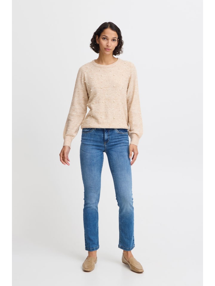 

B. young Вязаный свитер BXOKAMA стандартного кроя, цвет «Цементный меланж»