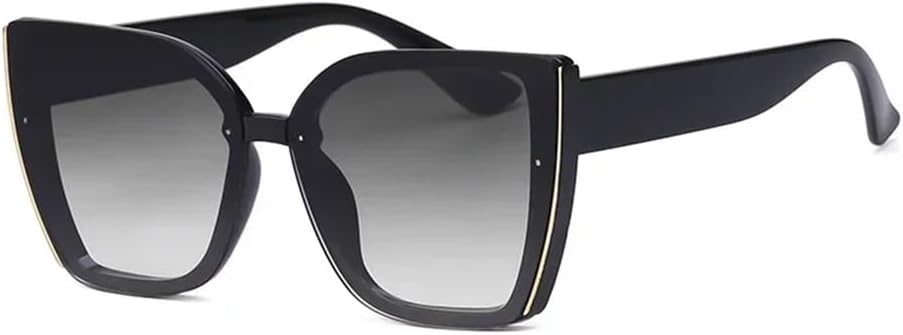 

Модные солнцезащитные очки в крупной оправе «кошачий глаз» для женщин, для мужчин и для активного отдыха, вождения, путешествий, с защитой от УФ-излучения UV400 KTUCN, Gray