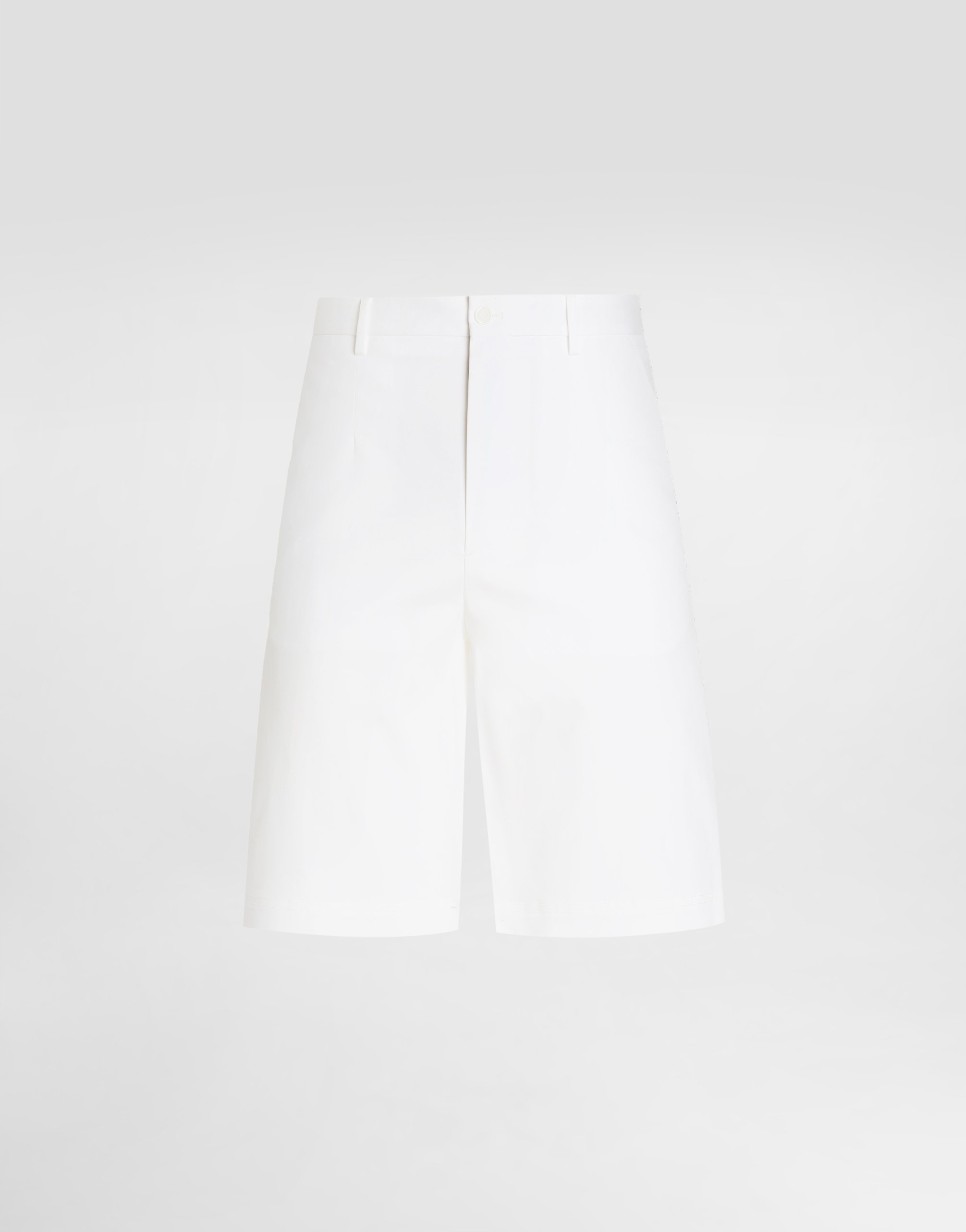 

Шорты из эластичного хлопка с фирменной нашивкой Dolce & Gabbana, белый