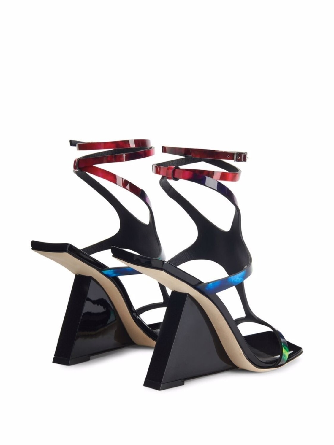 Giuseppe Zanotti босоножки на скульптурном каблуке, разноцветный — фото 3