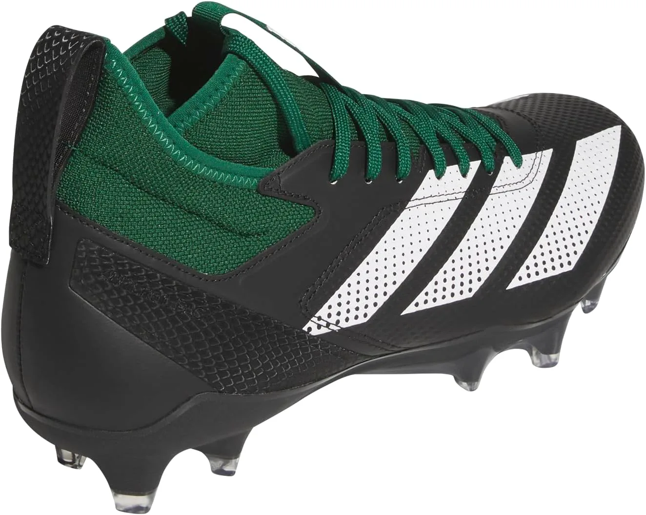 Футбольные бутсы Adidas Adizero Impact для взрослых, унисекс, темно-зеленый/белый/черный — фото 4