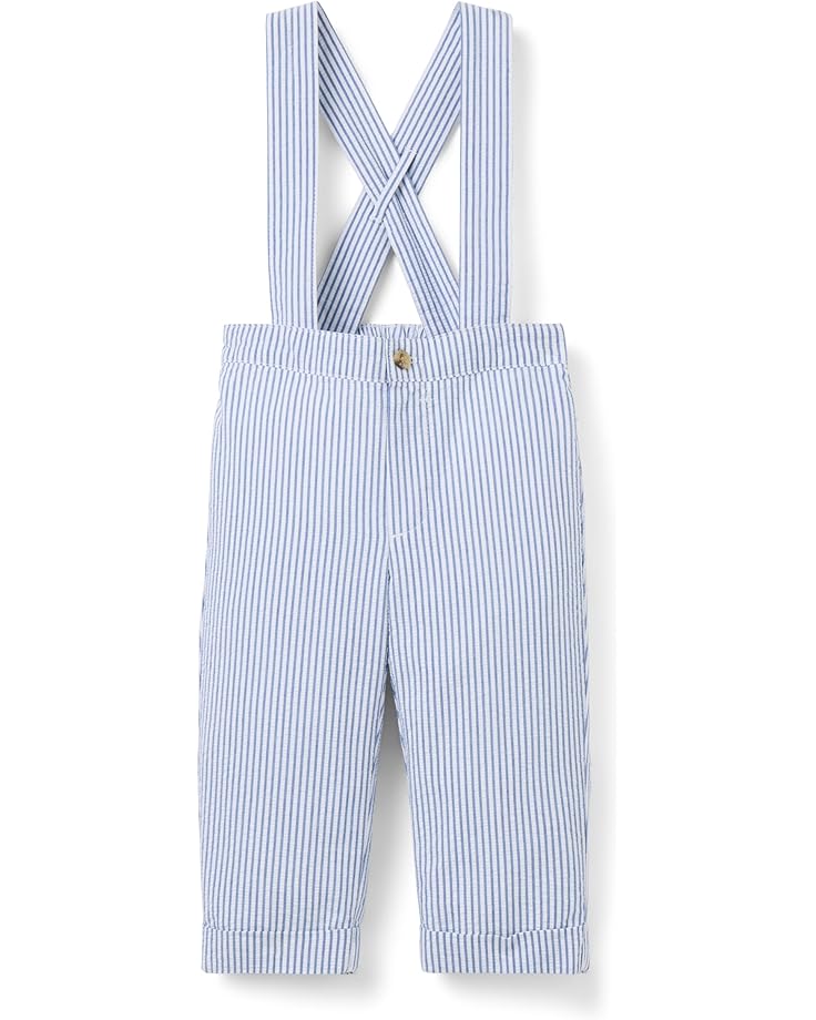 

Брюки Janie and Jack Seersucker Suspender Pants, синий