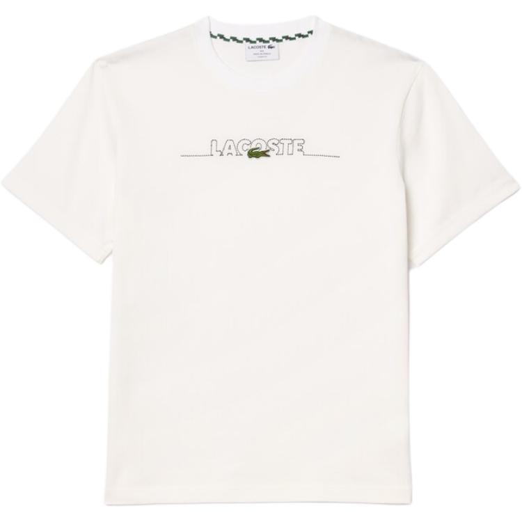 

Футболка с вышитым логотипом LACOSTE, белый