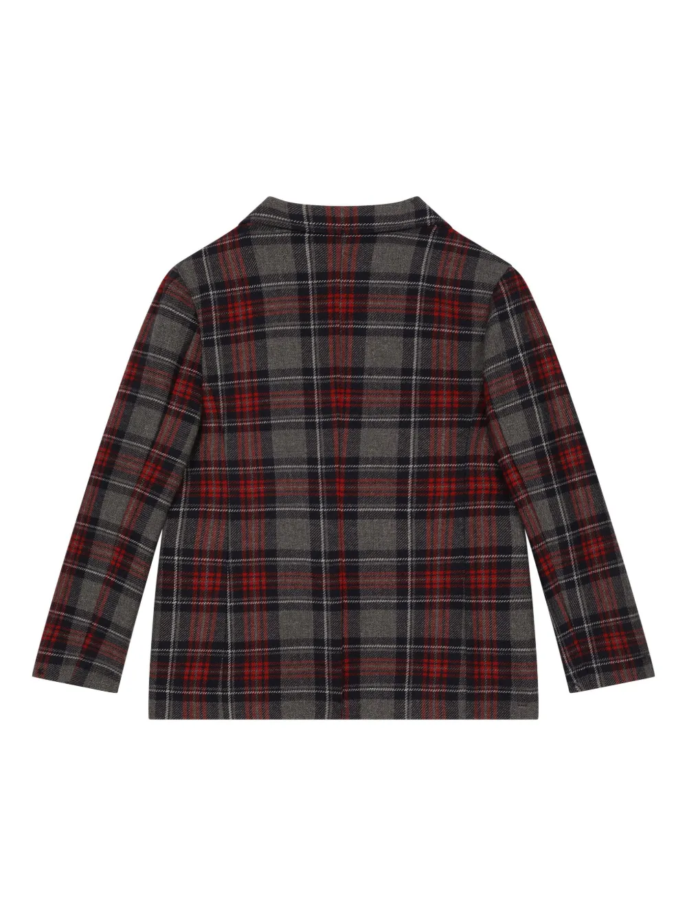 Однобортный блейзер с нашивкой-логотипом Dolce & Gabbana Kids, серый — фото 2