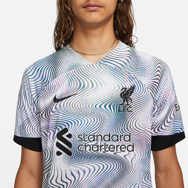 Футболка ливерпуль ФК 2022 23 стадион выездная футбольная майка dri fit Nike, мульитколор — фото 2