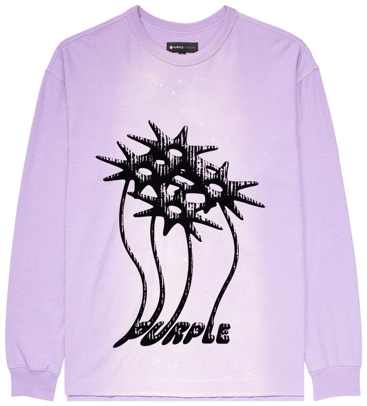

Футболка PURPLE BRAND Textured Jersey Long-Sleeve Tee 'Lavender', фиолетовый