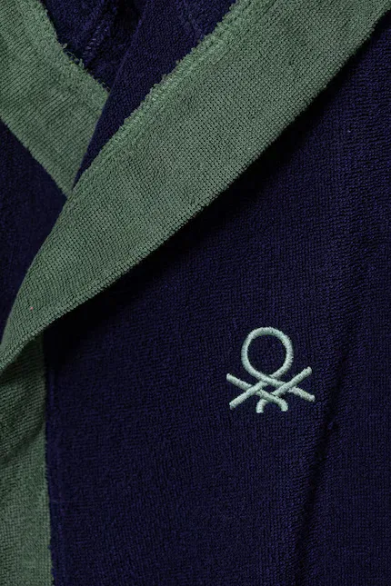 Халат махровый детский United Colors of Benetton, синий — фото 3