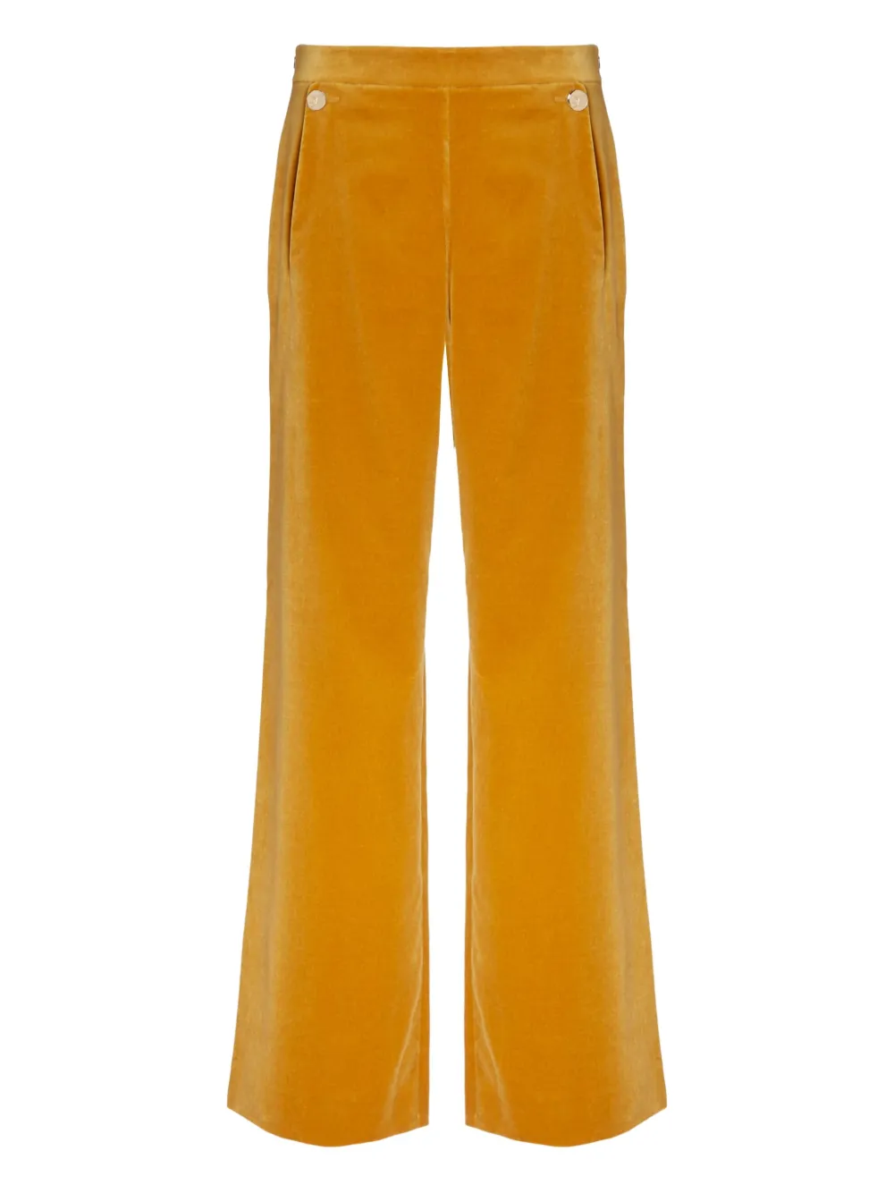 

Расклешенные бархатные брюки Clove Temperley London, желтый