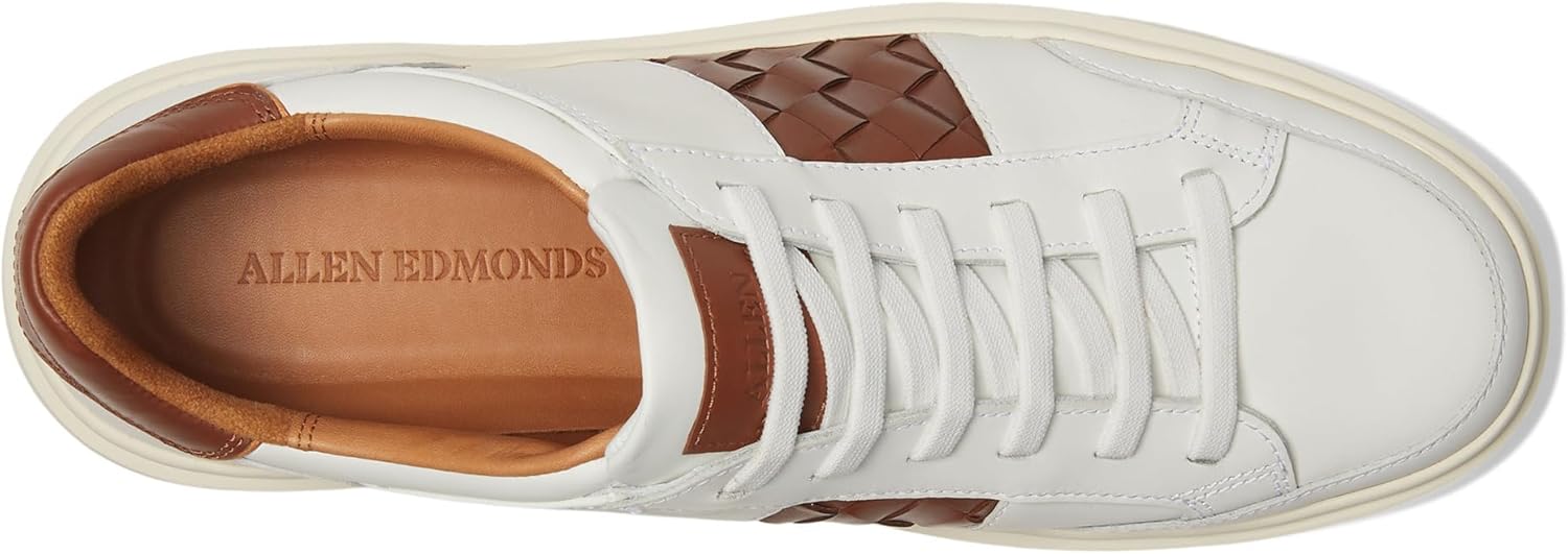 Мужские слипоны-слиперы Allen Edmonds Oliver с плетением, белый — фото 2
