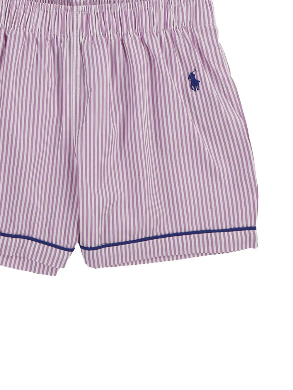 Пижамный комплект: рубашка в полоску с кантом Polo Ralph Lauren Kids, розовый — фото 3