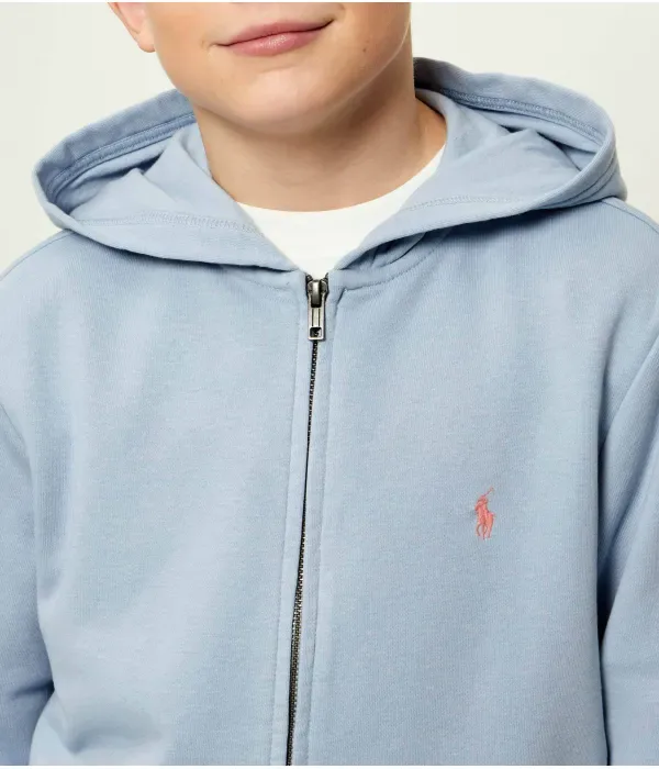 Толстовка regular fit Polo Ralph Lauren, небесно-голубой — фото 4