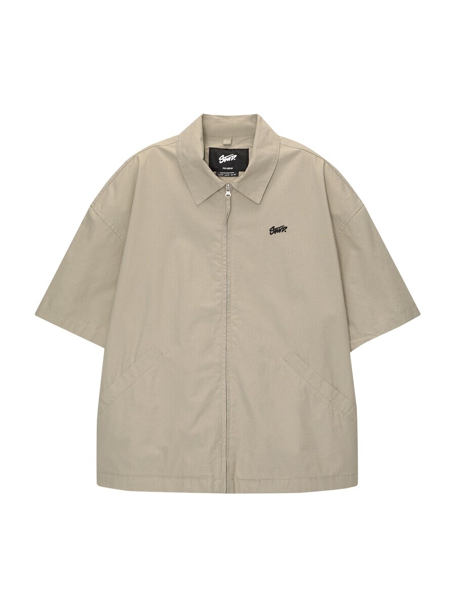 

Рубашка Pull&Bear Comfort fit Button Up, светло-бежевый