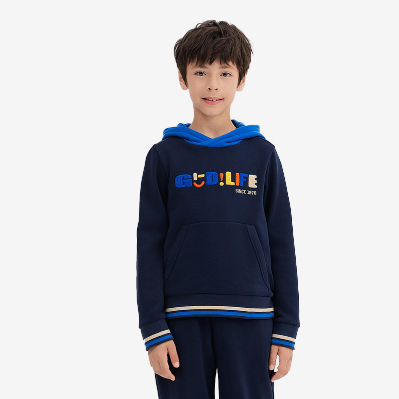 

Детская утеплённая толстовка с капюшоном Domyos серо-голубая