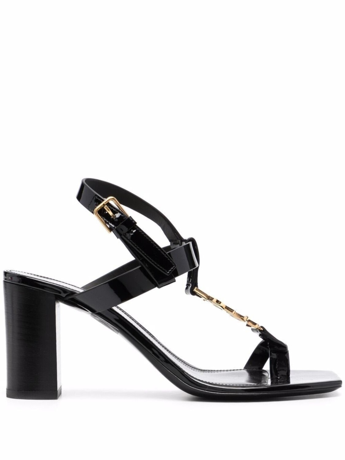

Saint Laurent босоножки Cassandra 75 с логотипом, черный
