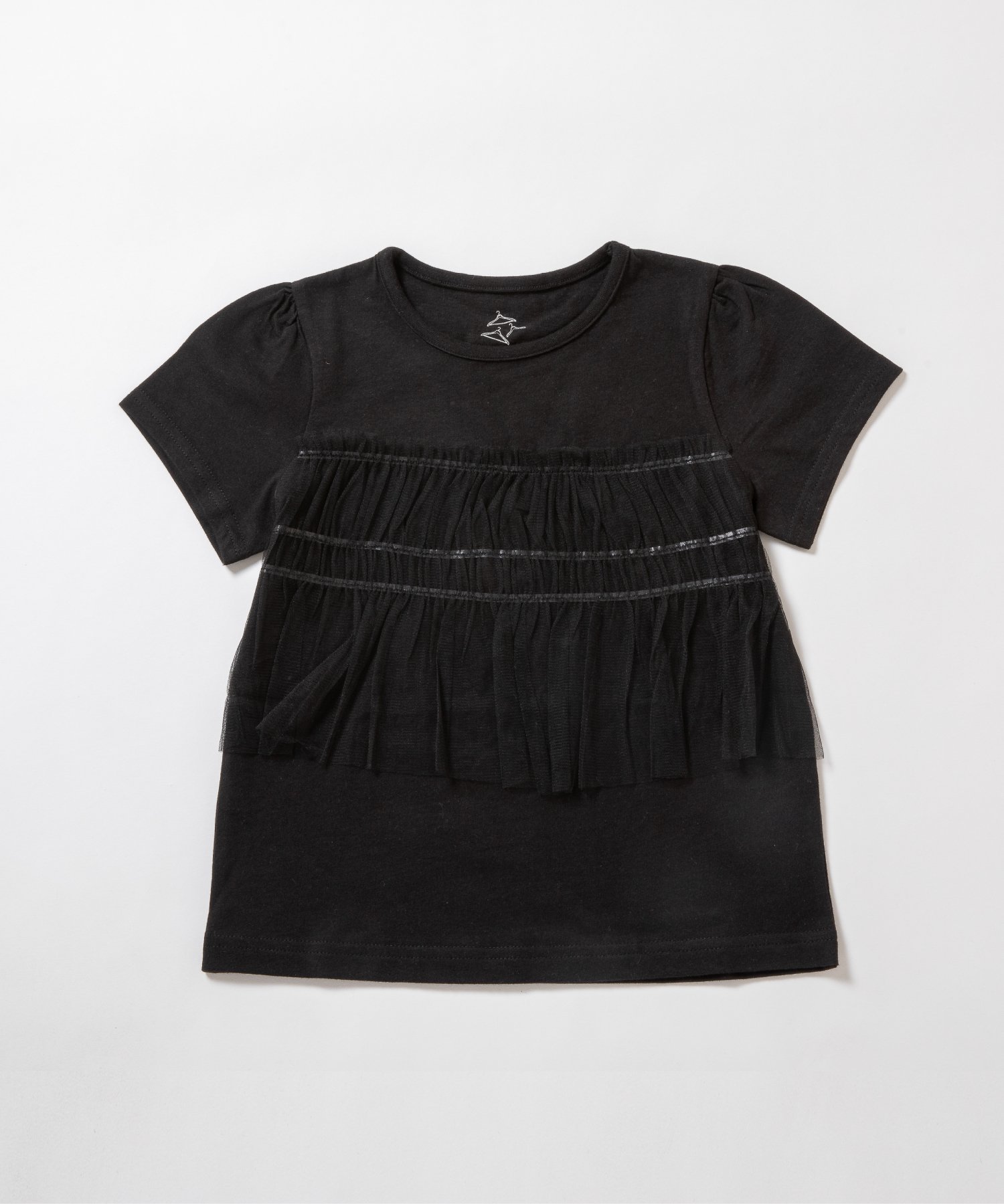 Шифоновая футболка Ever Closet, black — фото 4