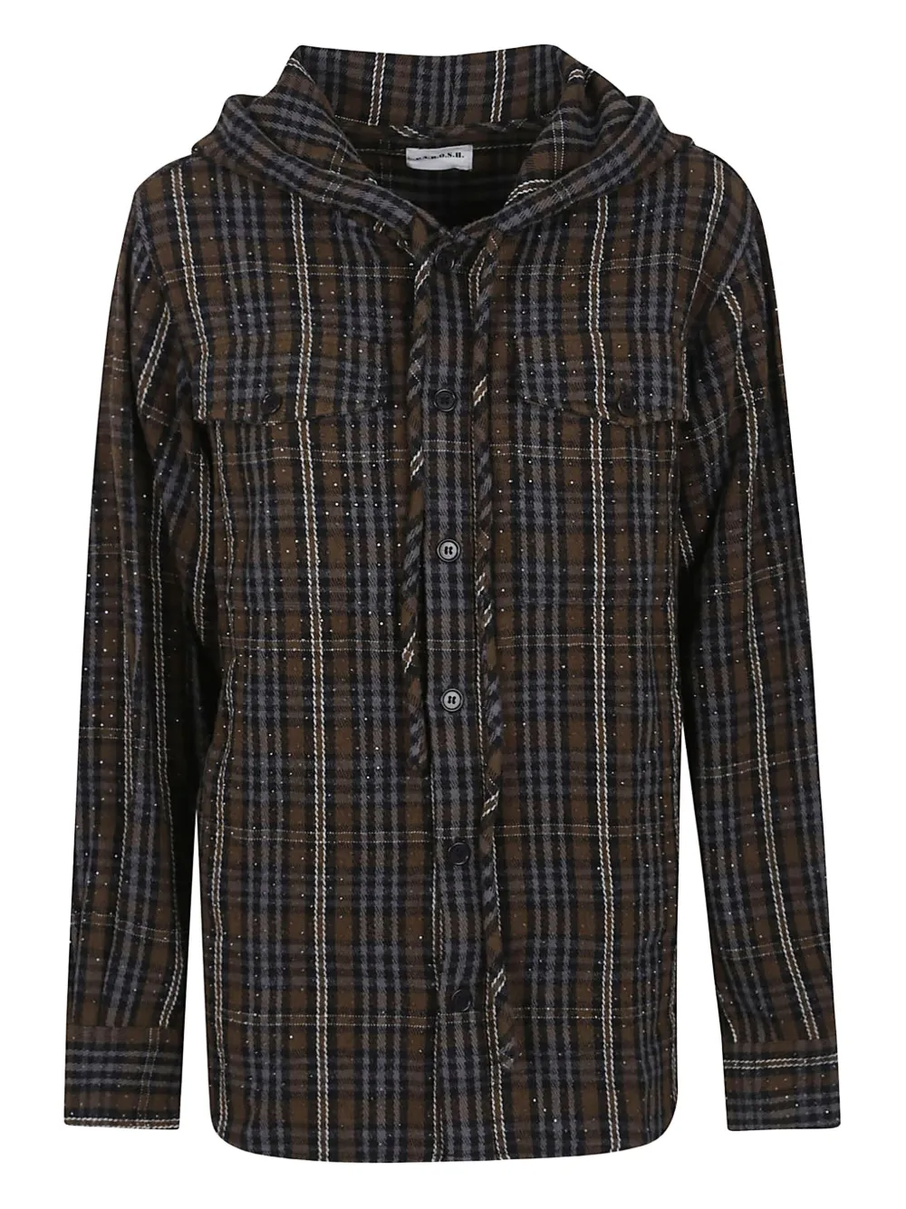 

Клетчатая рубашка с капюшоном P.A.R.O.S.H., зеленый