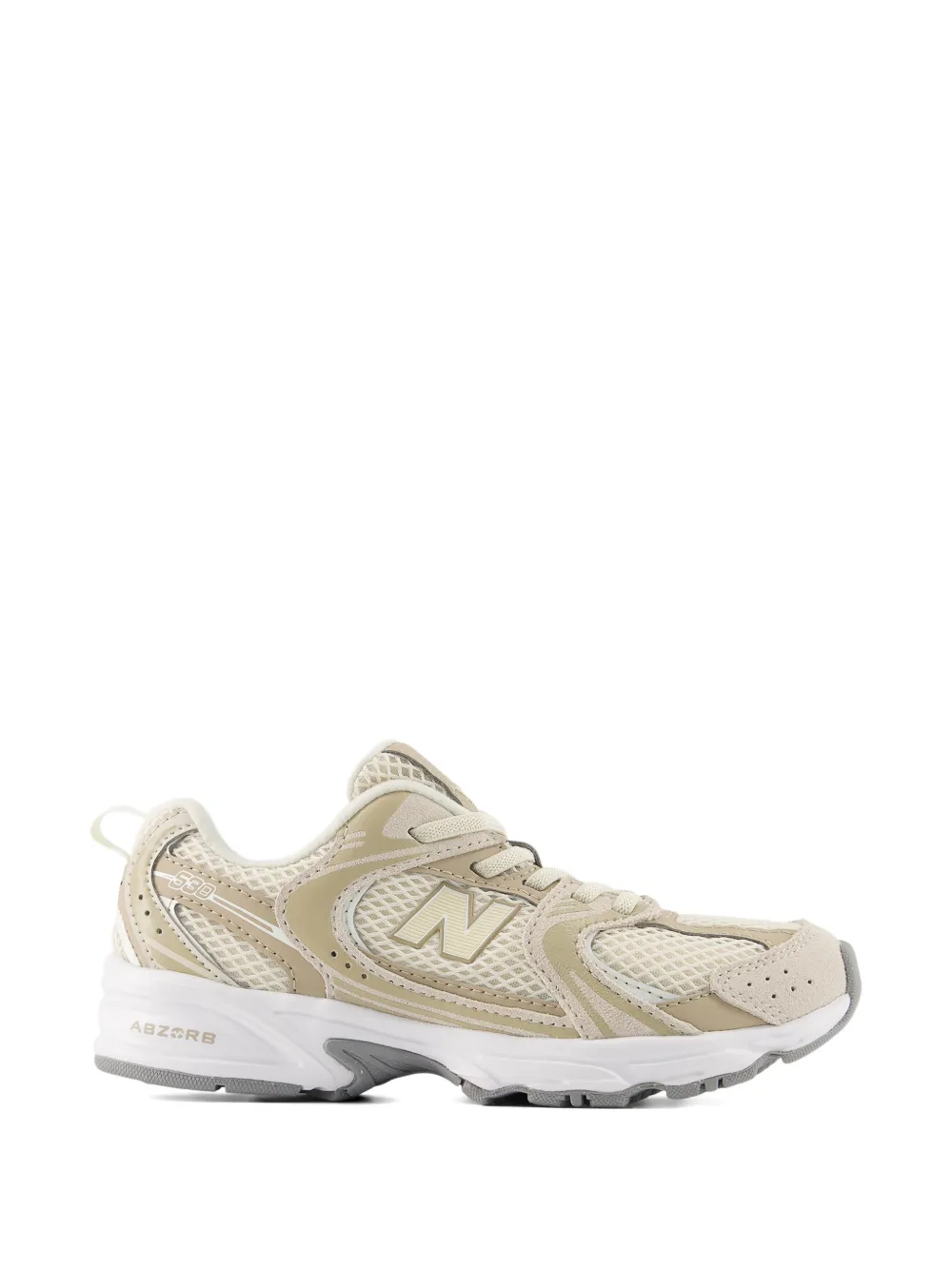 Кроссовки 530 на шнуровке New Balance Kids, бежевый — фото 2