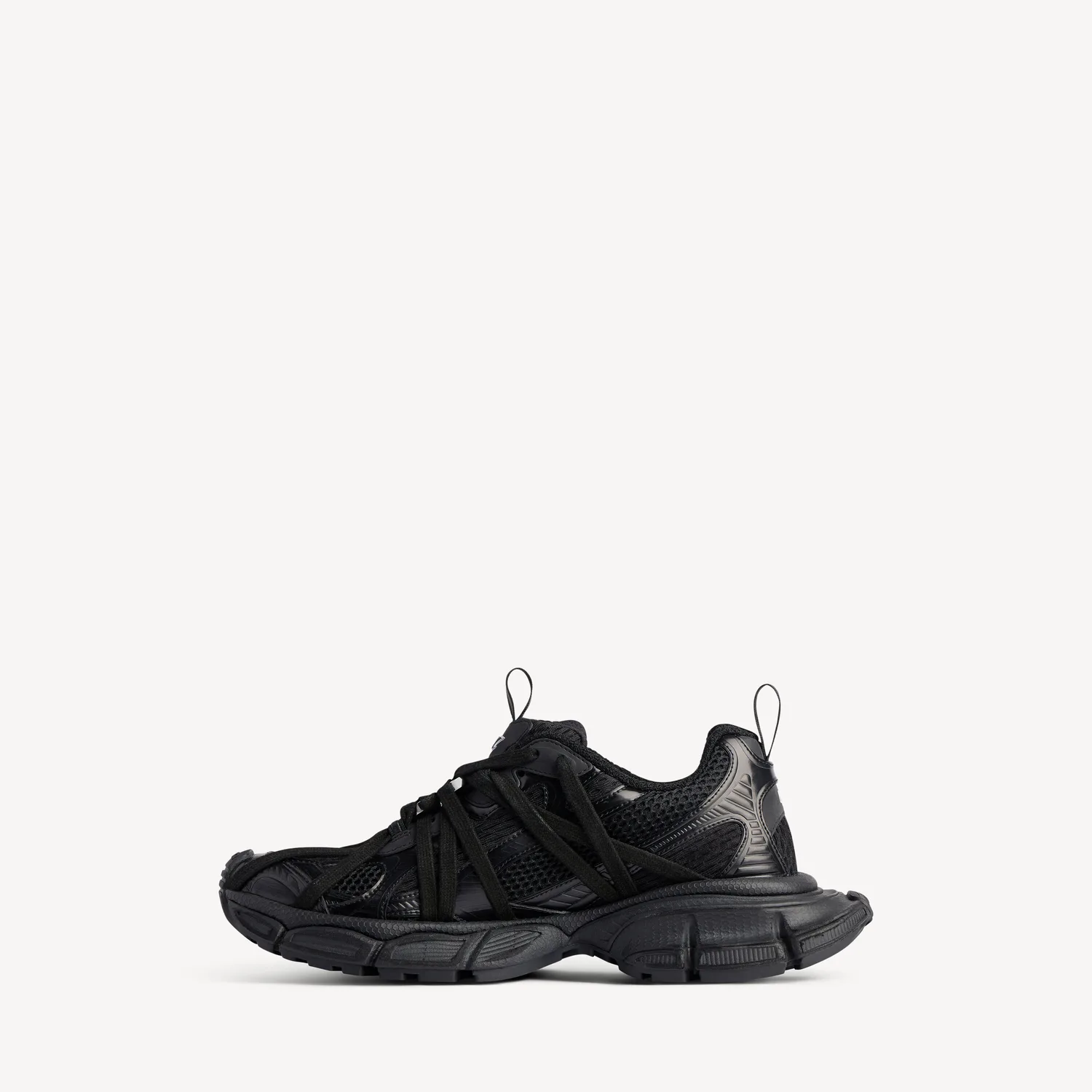 BALENCIAGA Мужские кроссовки 3XL Extreme Laces B в черном цвете — фото 4